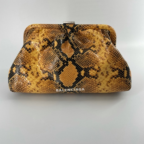 New authentic balenciaga python clutch w/ strap - Picture 2 of 6
